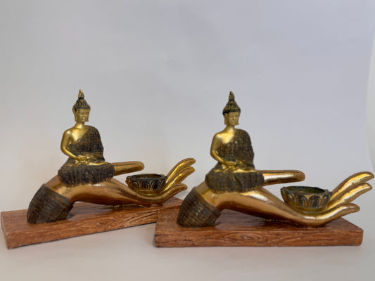 Porta vela de Buda un símbolo de protección espiritual y bendiciones que les brinda seguridad en momentos de incertidumbre