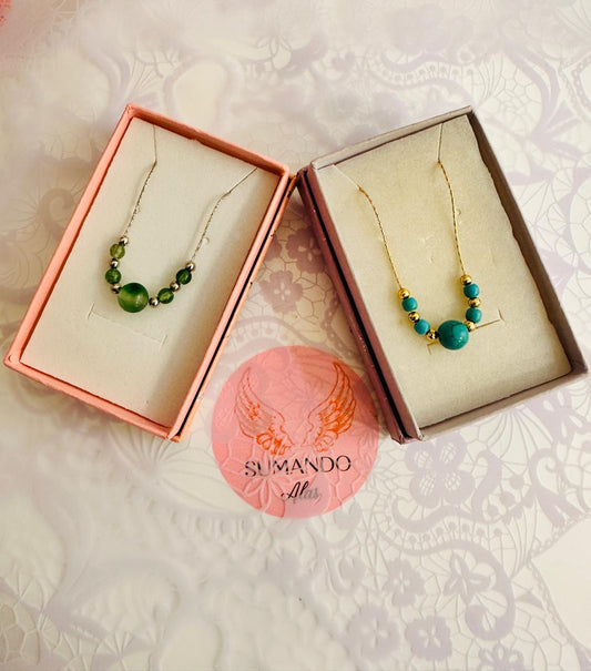 Collar de piedra original, para la salud y proteccion