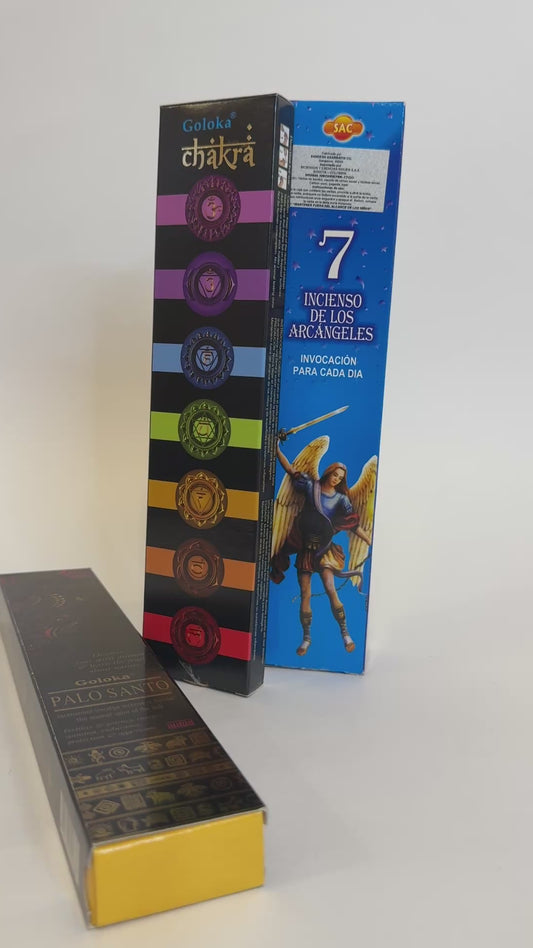 Incienso 7 Chakras Fragancias armonizadoras que equilibran y activan los siete centros de energía, promoviendo paz, bienestar y conexión interior